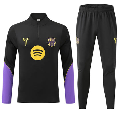 Survêtement Barcelone 1/4 Zip 2025/26 Noir