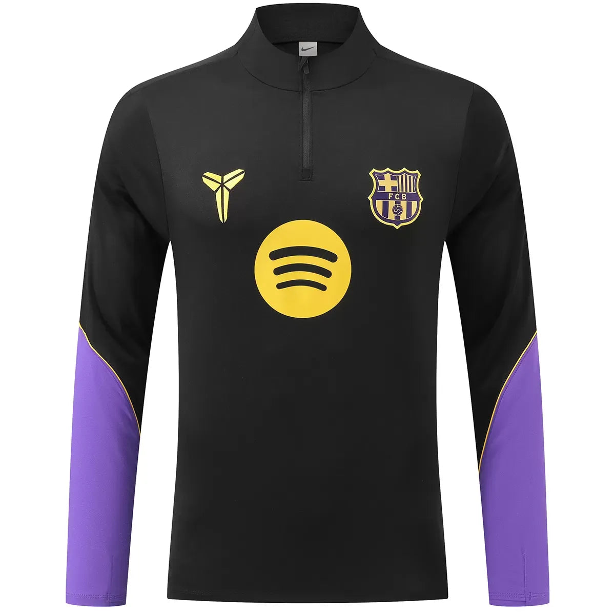Survêtement Barcelone 1/4 Zip 2025/26 Noir