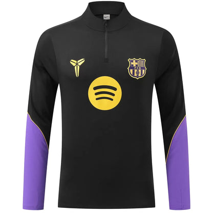 Survêtement Barcelone 1/4 Zip 2025/26 Noir