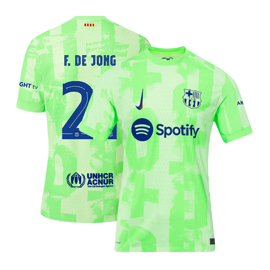 F. DE JONG #21 Barcelona Third Away Player Version Soccer Jersey 2024/25 - UCL