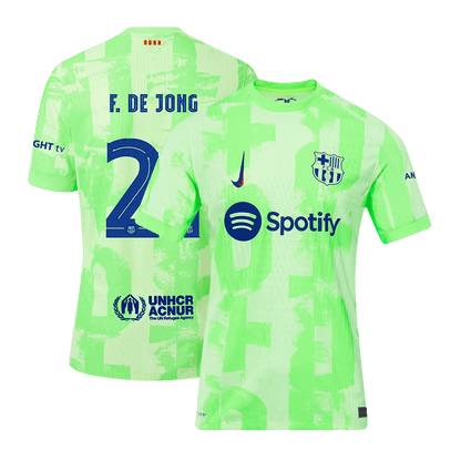 F. DE JONG #21 Barcelona Third Away Player Version Soccer Jersey 2024/25 - UCL