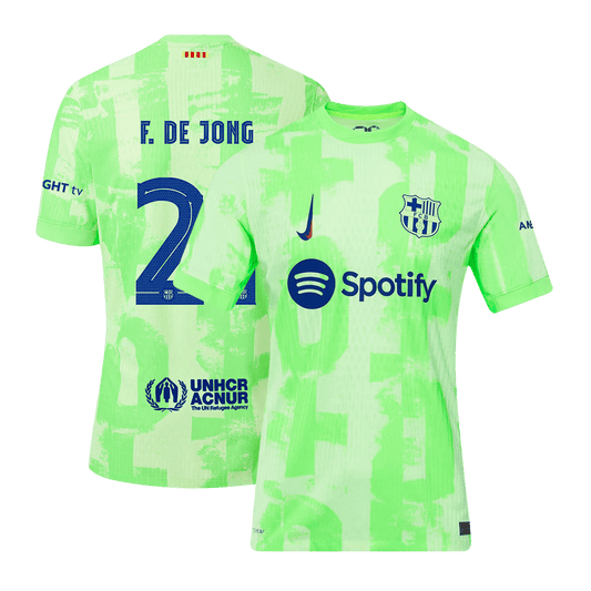 F. DE JONG #21 Barcelona Third Away Player Version Soccer Jersey 2024/25 - UCL