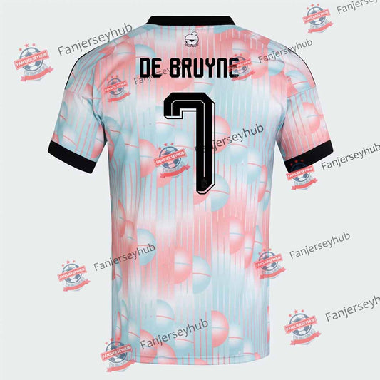 De Bruyne #7 Red Devils Europe Away Soccer Jersey 2026 World Cup