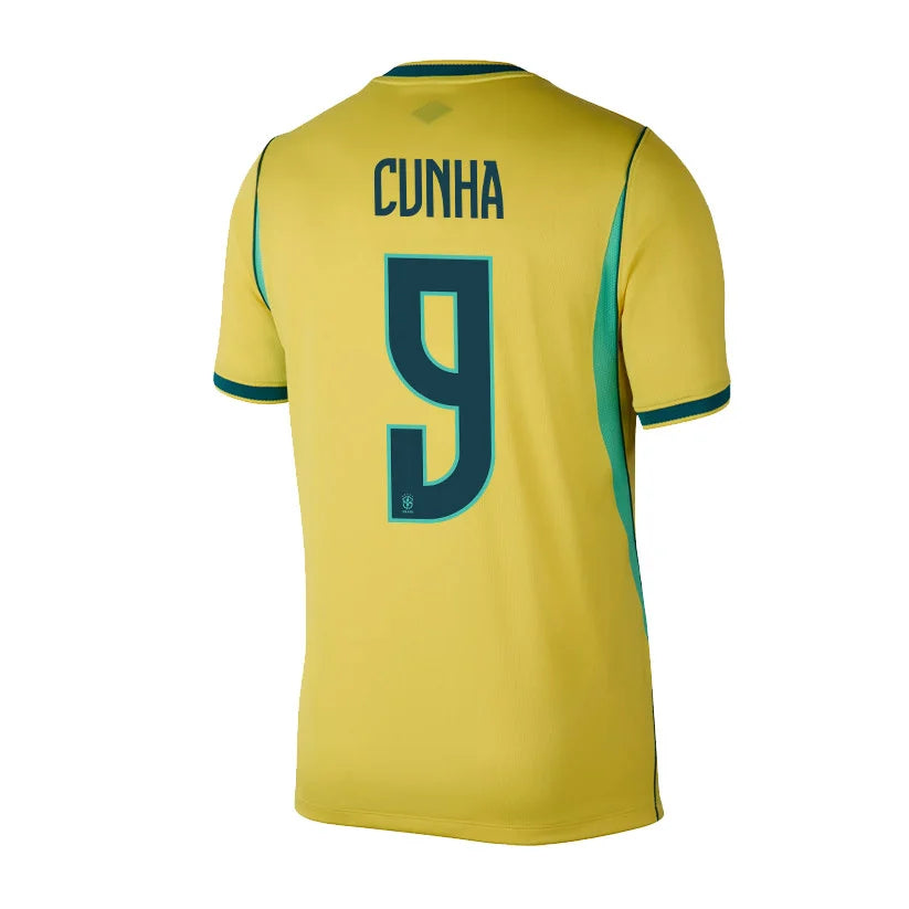 CUNHA #9 Brazil Home Soccer Jersey 2026 World Cup