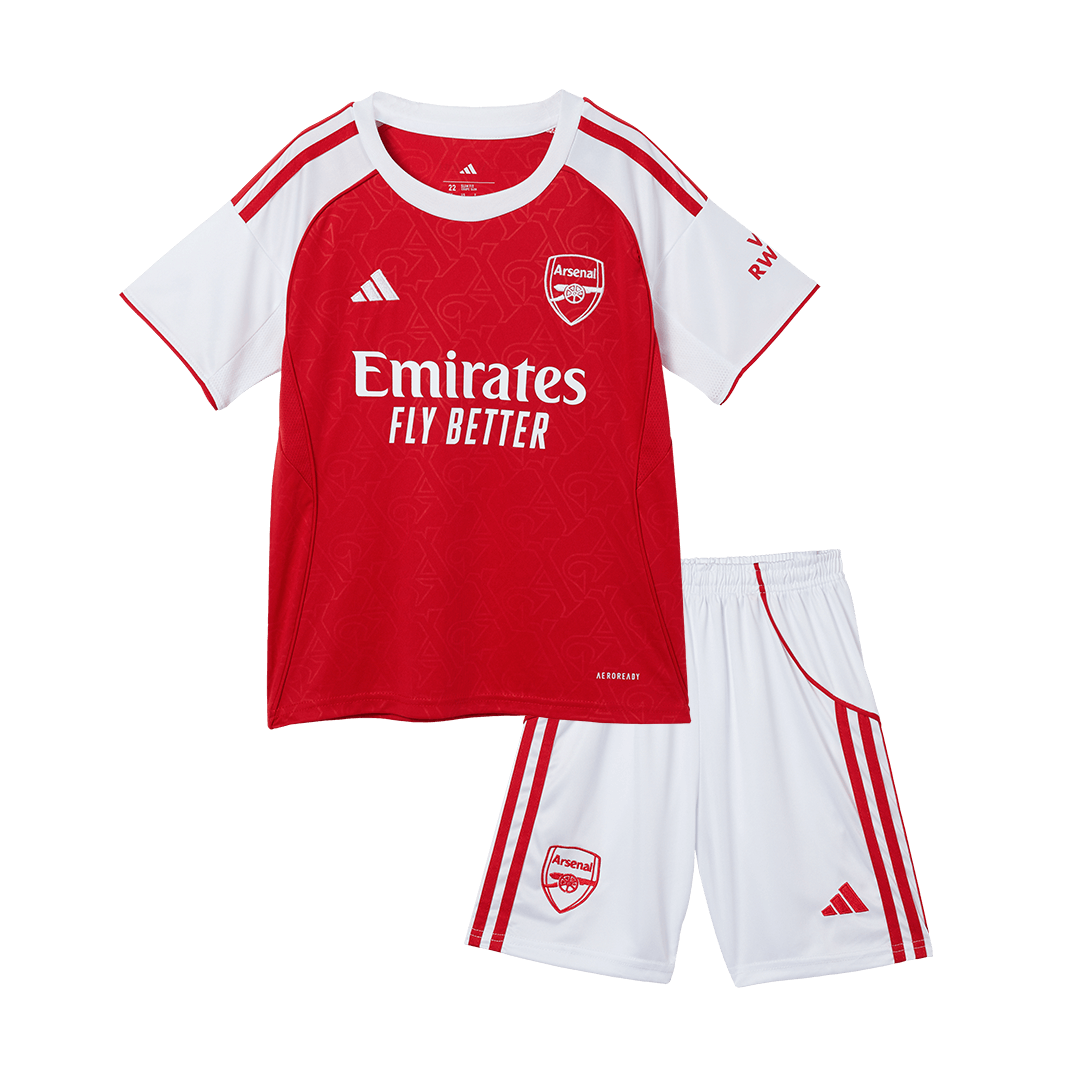 Arsenal Kid's Home Soccer Jersey Kit (Jersey+Shorts) 2025/26 Red