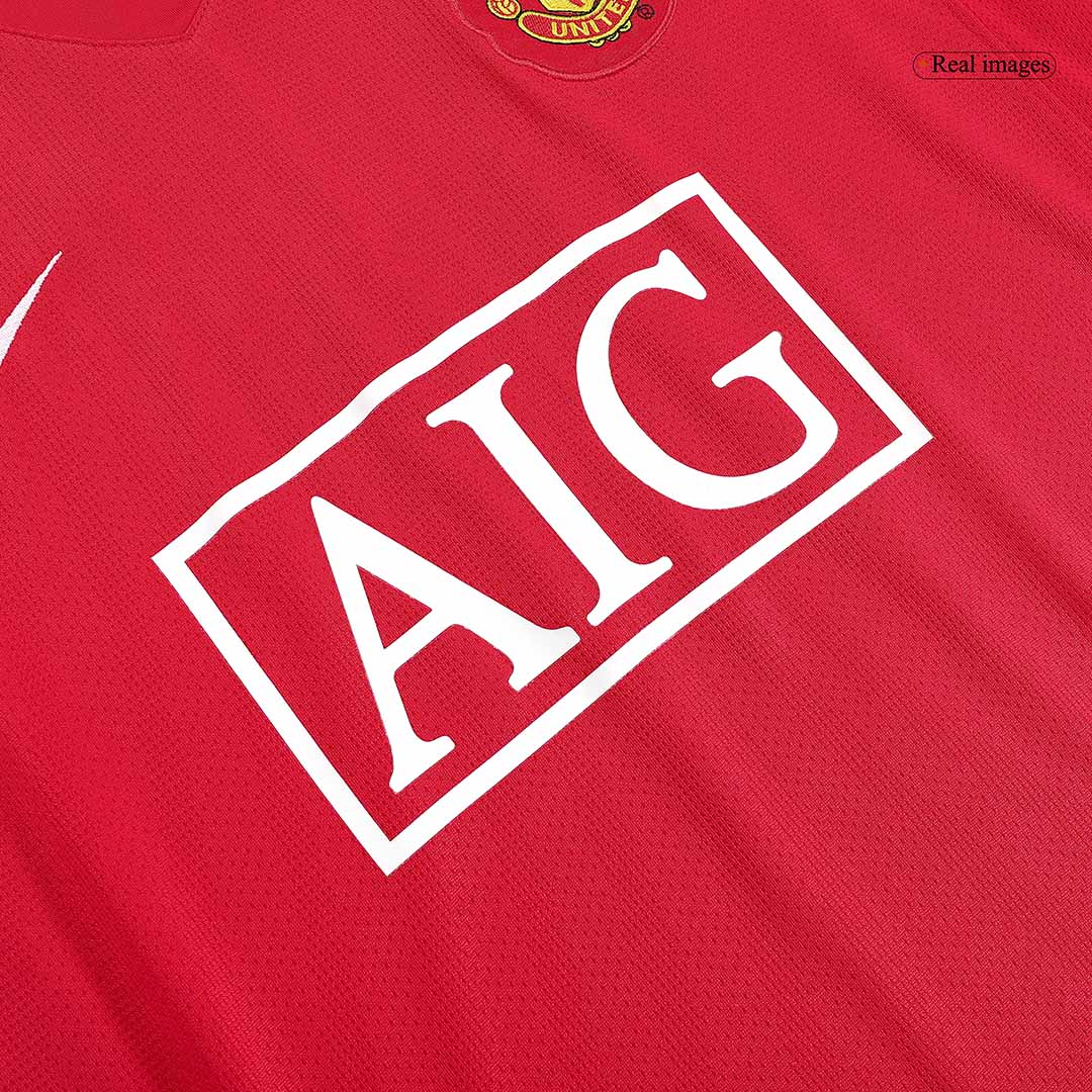 RONALDO #7 Manchester United 2007/08 Home Long Sleeve Retro Soccer Jersey
