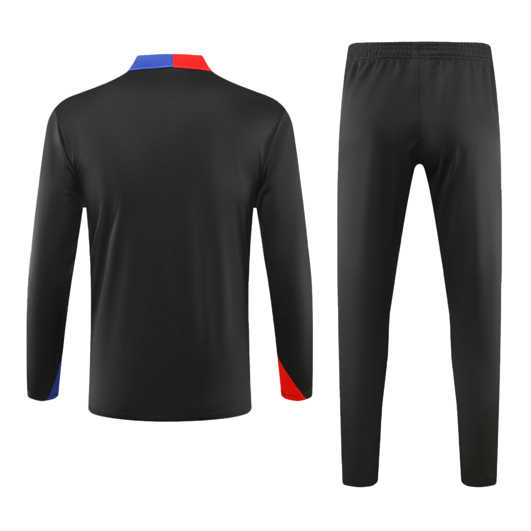 Barcelona Kid's Zipper Sweatshirt Kit (Top+Pants) 2024/25