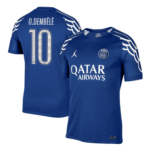 DEMBÉLÉ #10 PSG Fourth Away Soccer Jersey 2024/25 Navy - UCL