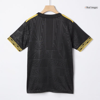 Mexico Third Away Kid's Soccer Jersey Kit (Jersey+Shorts) 2025 Black - Gold Cup