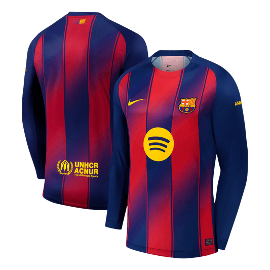 Barcelona Home Long Sleeve Soccer Jersey 2025-2026