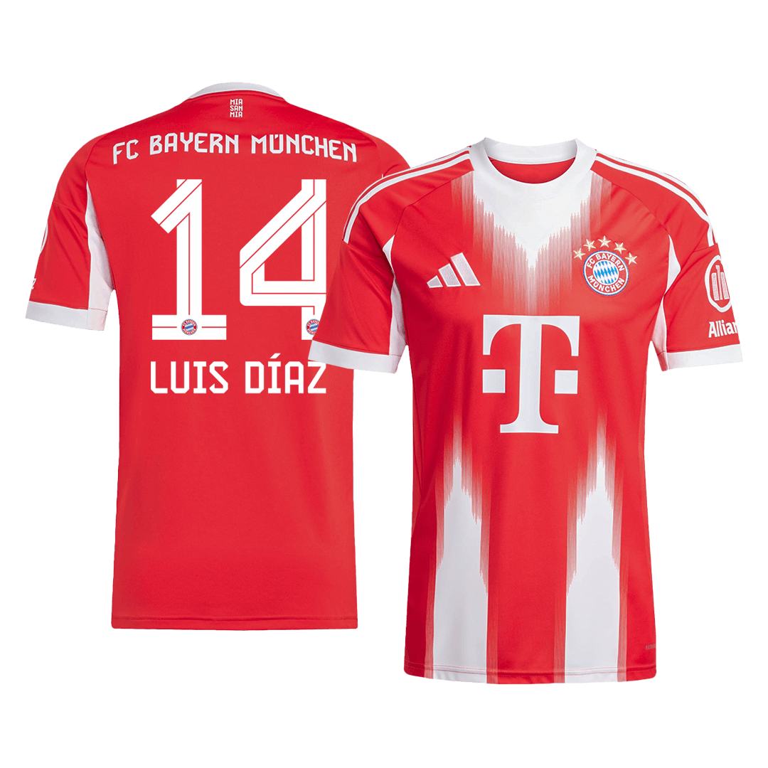 LUIS DÍAZ #14 Bayern Munich Home Soccer Jersey 2025/26