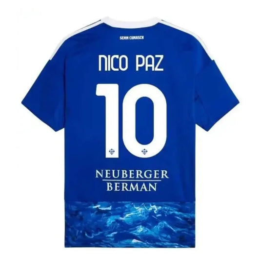 Nico Paz #10 Como 1907 Home Soccer Jersey 2025/26