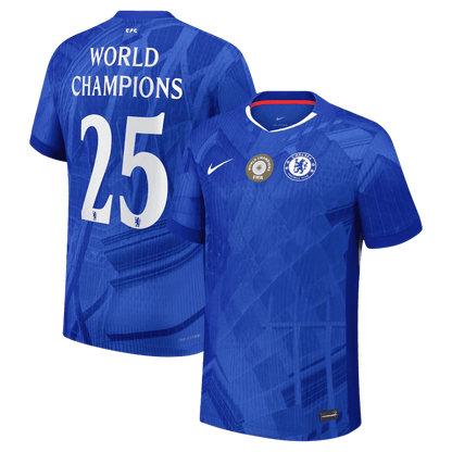 WORLD CHAMPIONS #25 Chelsea Home Player Version Soccer Jersey 2025/26