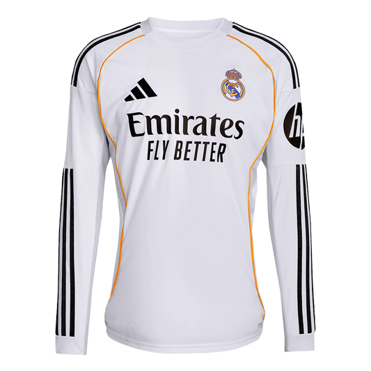 Real Madrid Home Long Sleeve Jersey 2025/26