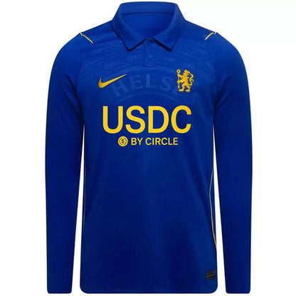 Chelsea Home Long Sleeve Soccer Jersey 2026/27 USDC Sponsor