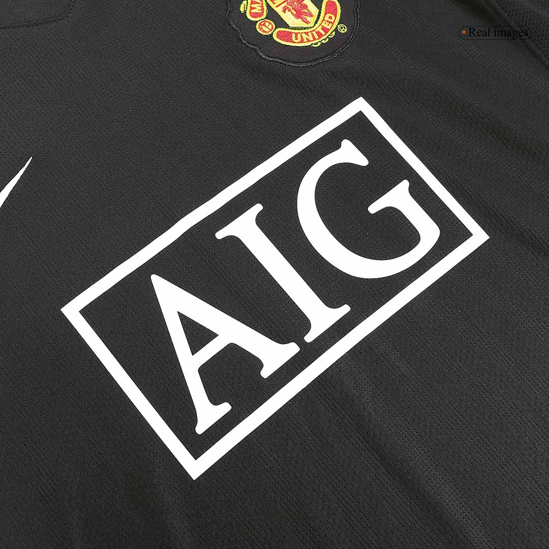 Manchester United 2007/08 Away Long Sleeve Retro Soccer Jersey