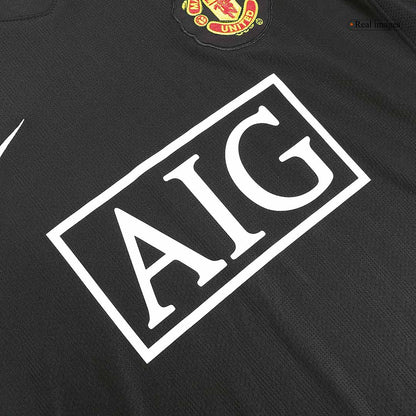 Manchester United 2007/08 Away Long Sleeve Retro Soccer Jersey