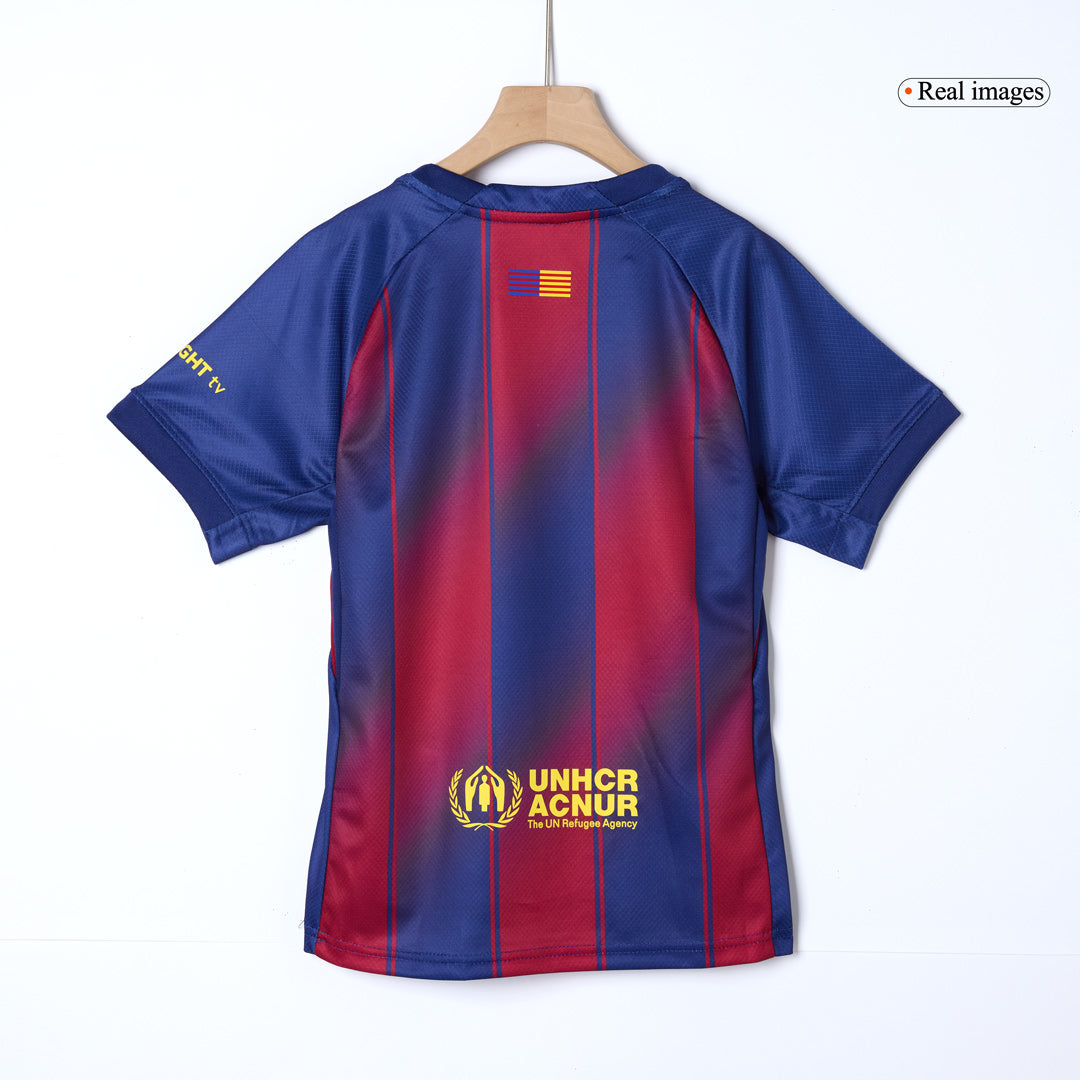 Barcelona Kid's Home 2025/26 Full Kit - Jersey+soccer shorts+socks