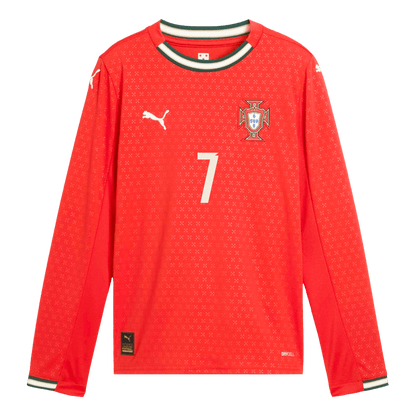 RONALDO #7 Portugal Home Long Sleeve Football Jersey 2025 Red