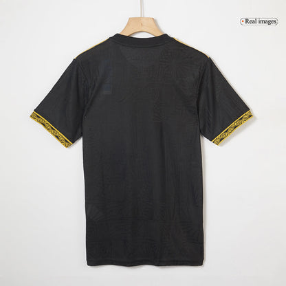 Mexico Third Away Player Version Soccer Jersey Kit (Jersey+Shorts) 2025 Black - Gold Cup