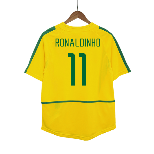 RONALDINHO #11 Brazil 2002/03 Home Retro Soccer Jersey