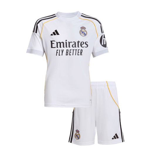 Kid's Real Madrid Home Kit - Jersey+Shorts 2025/26