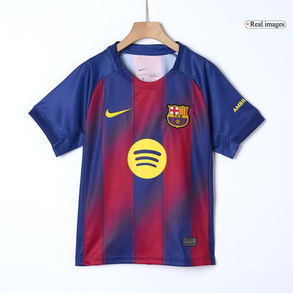 Barcelona Kid's Home 2025/26 Kit - Jersey+shorts
