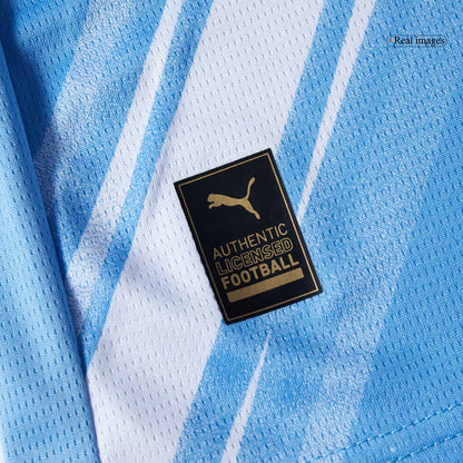 Manchester City Kid's Home Soccer Jersey Kit (Jersey+Shorts) 2025/26 Blue
