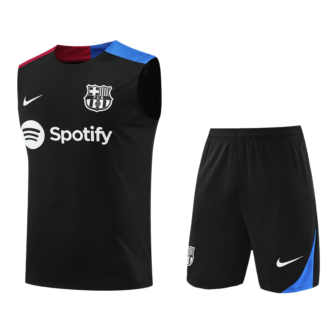 Barcelona Pre-Match Soccer Jersey Vest Kit (Jersey+Shorts) 2024/25