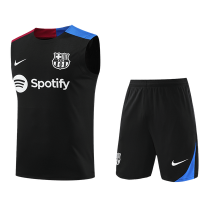 Barcelona Pre-Match Soccer Jersey Vest Kit (Jersey+Shorts) 2024/25