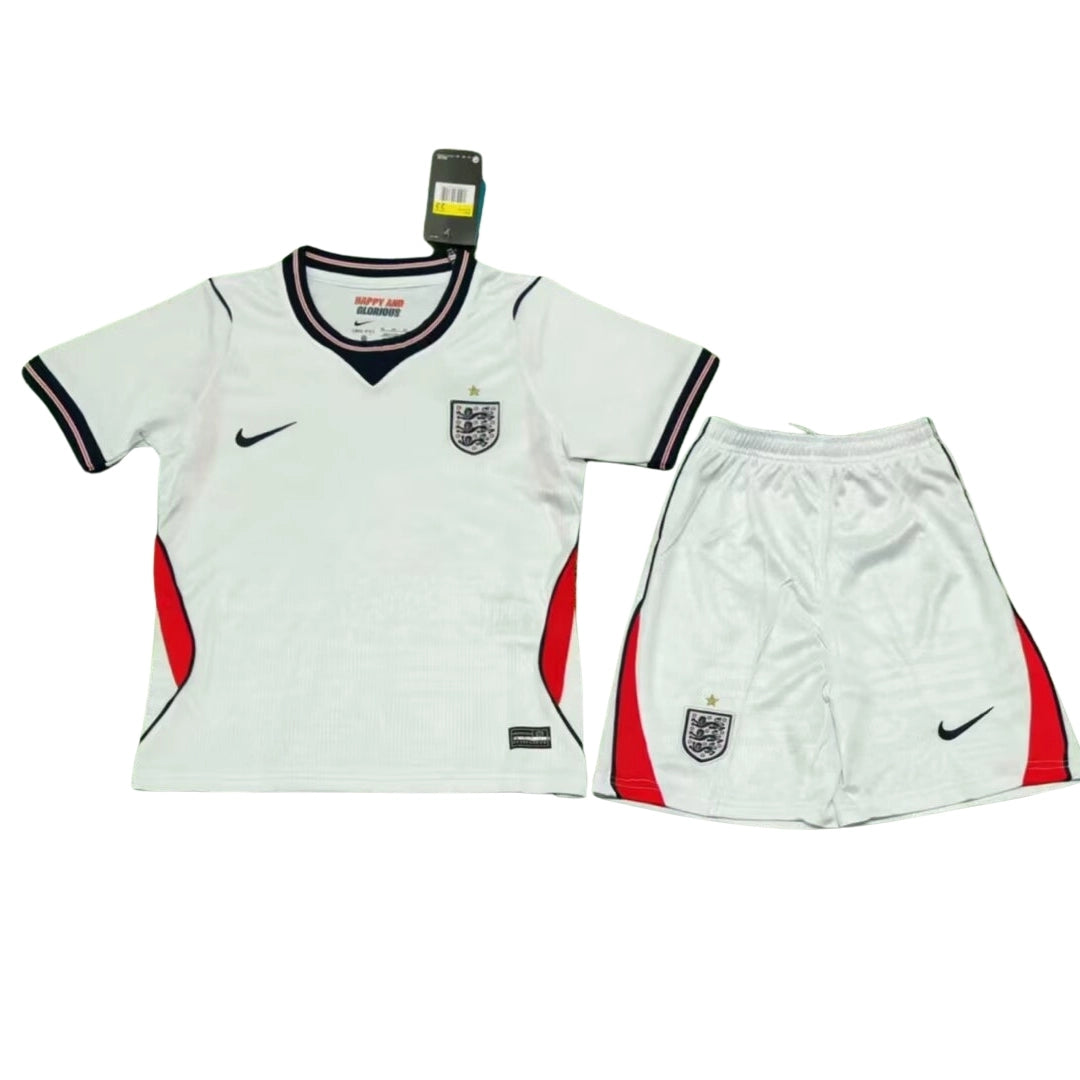 England Kid's Home Jersey Kit - Jersey+Shorts 2026 World Cup
