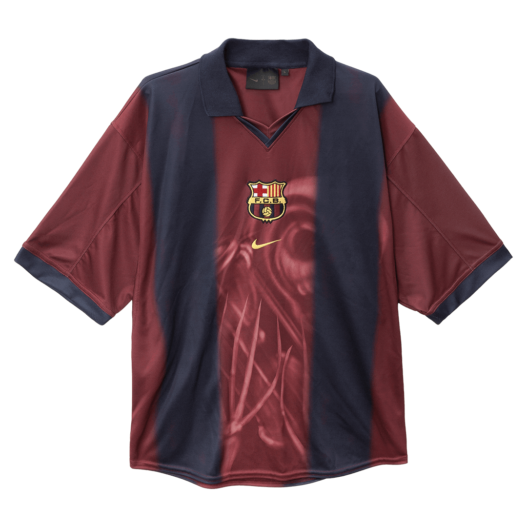Barcelona 2000/01 X CJ Retro Home Soccer Jersey Red&Blue
