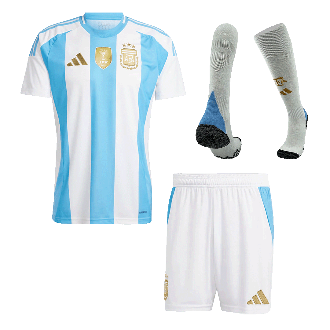 Argentina Home Football Jersey Kit (Jersey+Shorts+Socks) 2024