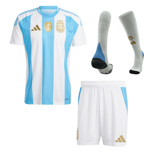 Argentina Home Football Jersey Kit (Jersey+Shorts+Socks) 2024