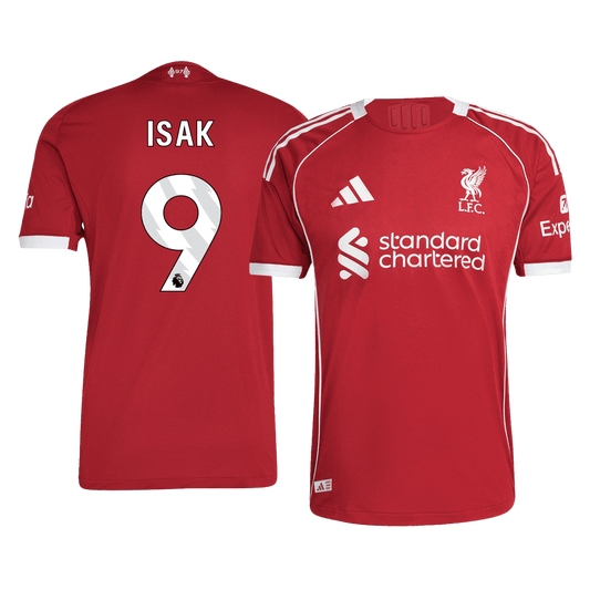 ISAK #9 Liverpool Home Player Version Soccer Jersey 2025/26