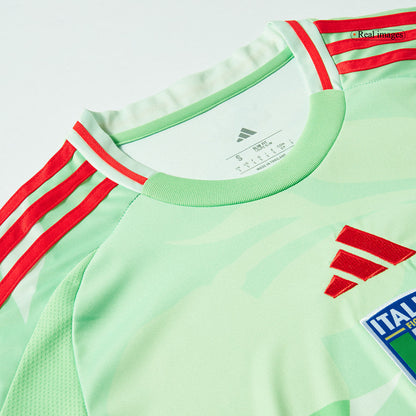 Italy Men's Away Football Jersey 2025 Green - Women's Euro