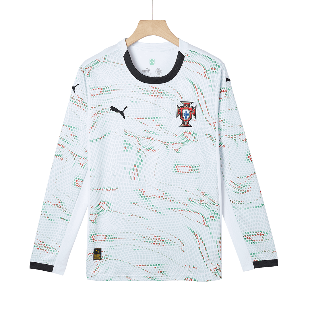RONALDO #7 Portugal Away Long Sleeve Football Jersey 2025 White