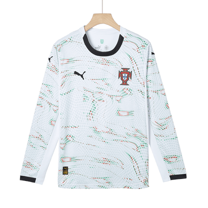 RONALDO #7 Portugal Away Long Sleeve Football Jersey 2025 White