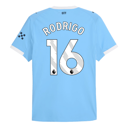 RODRIGO #16 Manchester City Home Player Version Soccer Jersey 2025/26 Blue