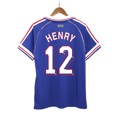 HENRY #12 France 1998 Home Retro Soccer Jersey