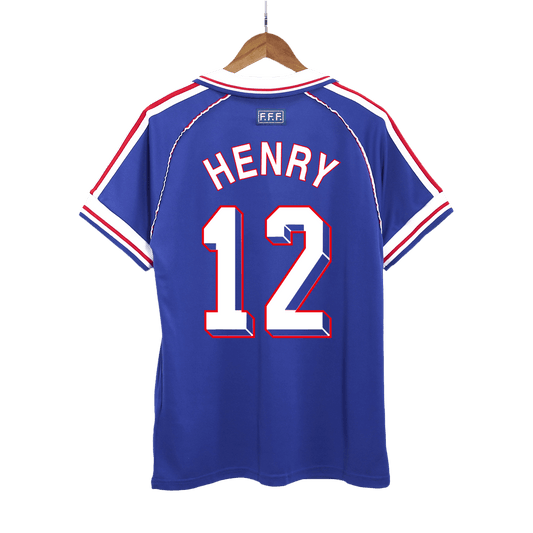 HENRY #12 France 1998 Home Retro Soccer Jersey