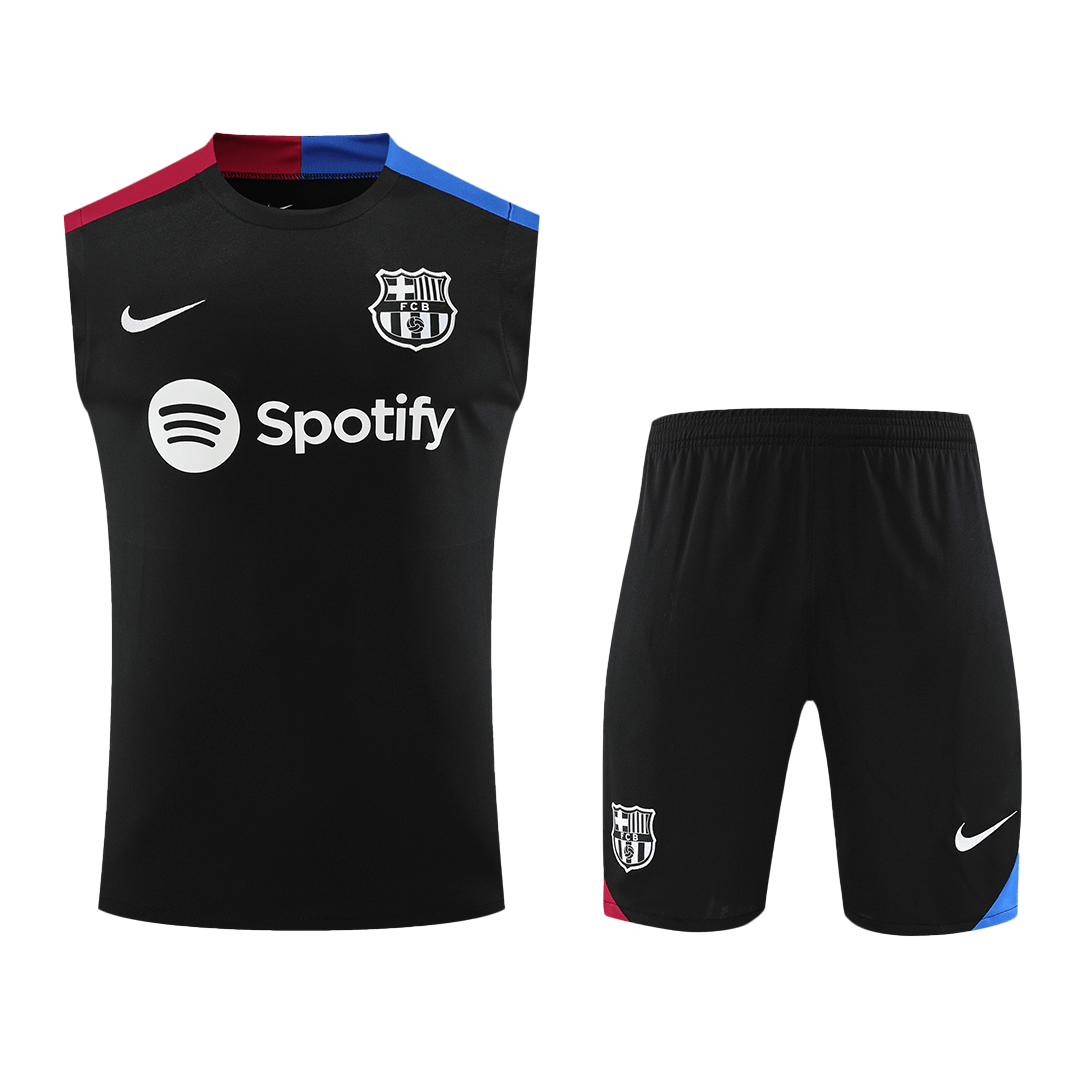 Barcelona Pre-Match Soccer Jersey Vest Kit (Jersey+Shorts) 2024/25