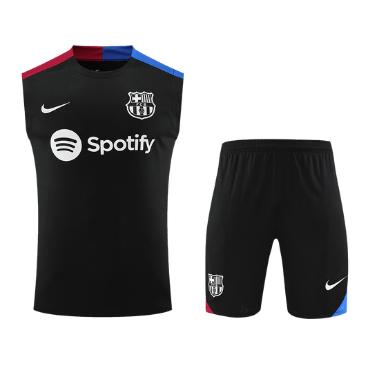 Barcelona Pre-Match Soccer Jersey Vest Kit (Jersey+Shorts) 2024/25