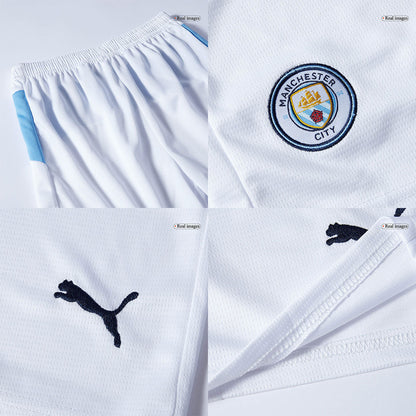 Manchester City Kid's Home Soccer Jersey Kit (Jersey+Shorts) 2025/26 Blue