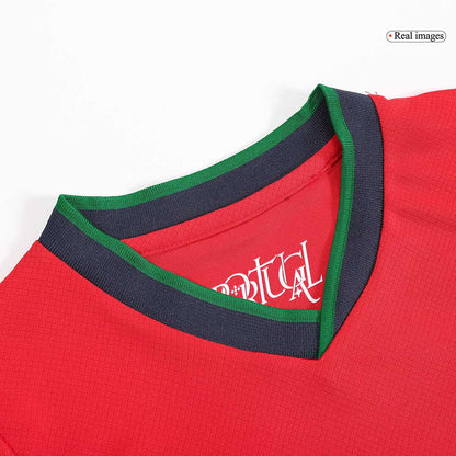 Portugal Kid's Home Football Jersey Kit (Jersey+Shorts+Socks) Euro 2024