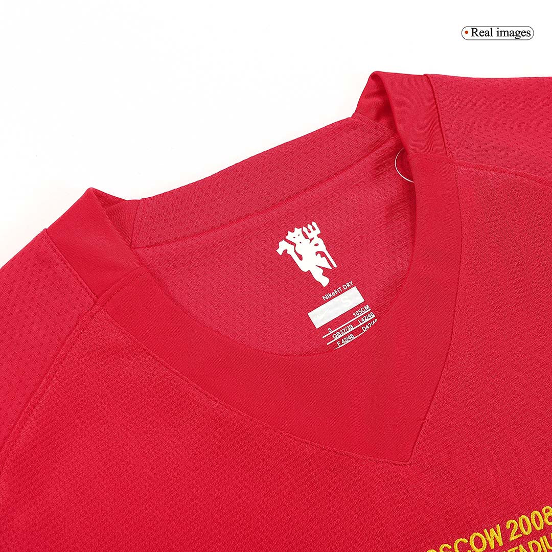 Camiseta retro de manga larga del Manchester United, temporada 2007/08, Liga de Campeones - Final de la UCL
