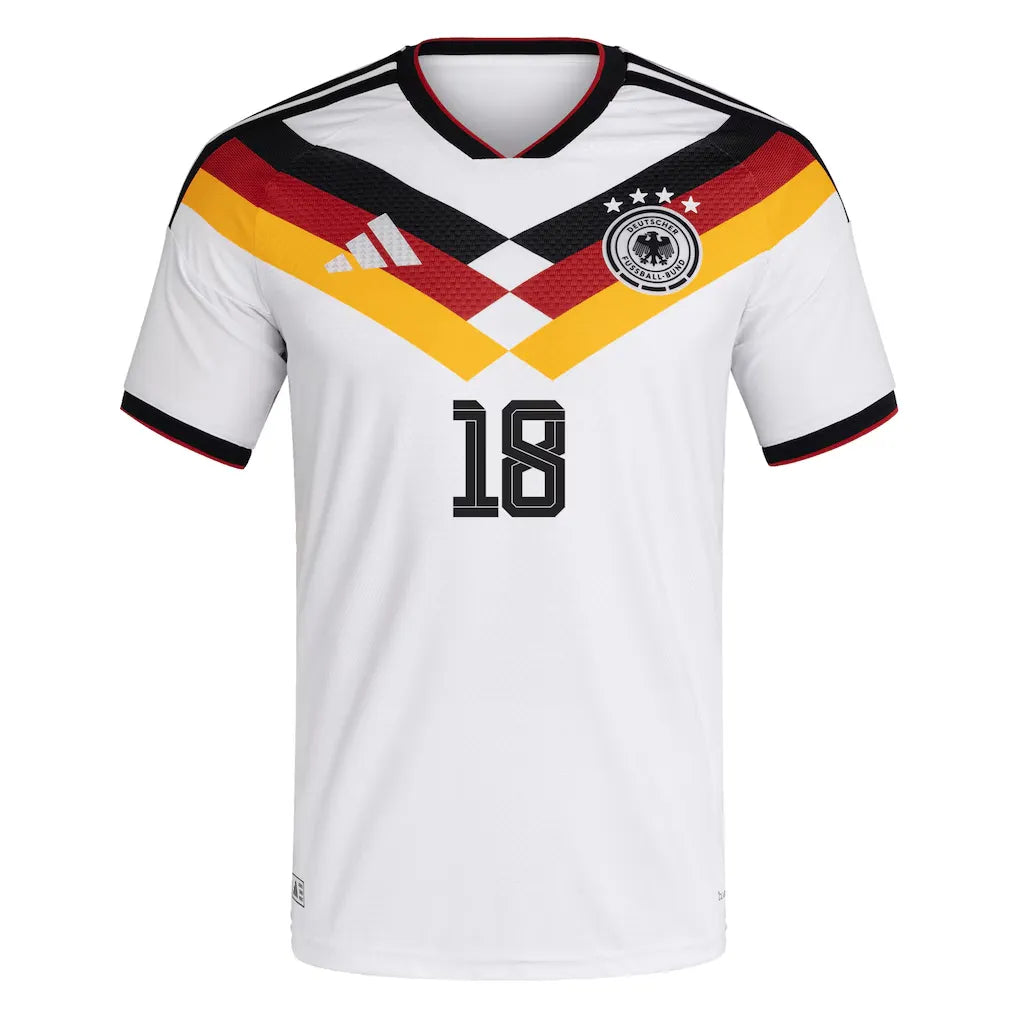 Maillot domicile de football KIMMICH n°6, version joueur Allemagne, Coupe du Monde 2026
