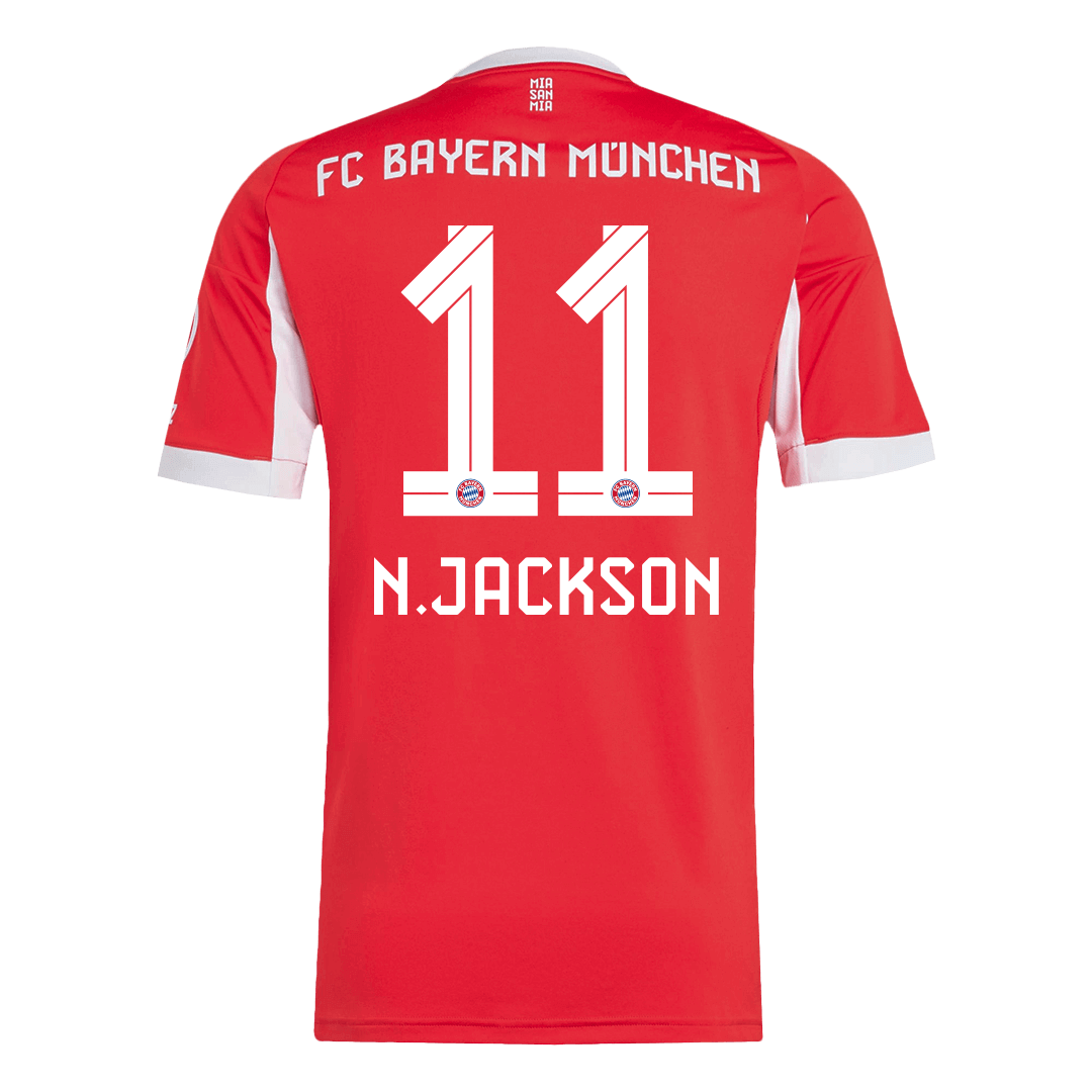 N.JACKSON #11 Bayern Munich Home Soccer Jersey 2025/26