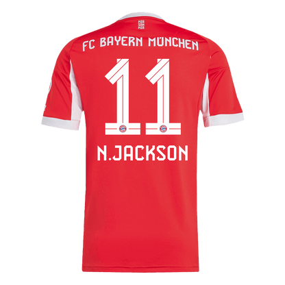 N.JACKSON #11 Bayern Munich Home Soccer Jersey 2025/26