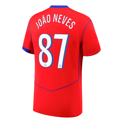 JOÃO NEVES #87 PSG Third Away Soccer Jersey 2025/26